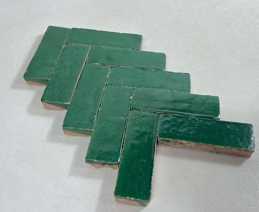 Zellige Green Bejmat - 14 x 4.5 cm | 6 x 2''